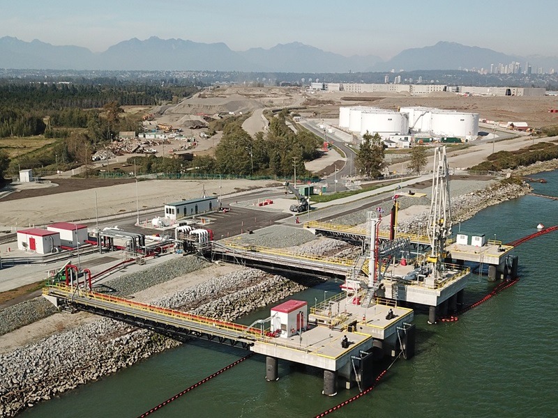 Drone image of the Vancouver Airport Fuel Facility - Marine Terminal