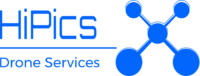 HiPics Drone Services logo white