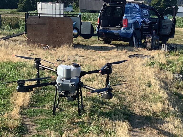 Spray Drone on Ground